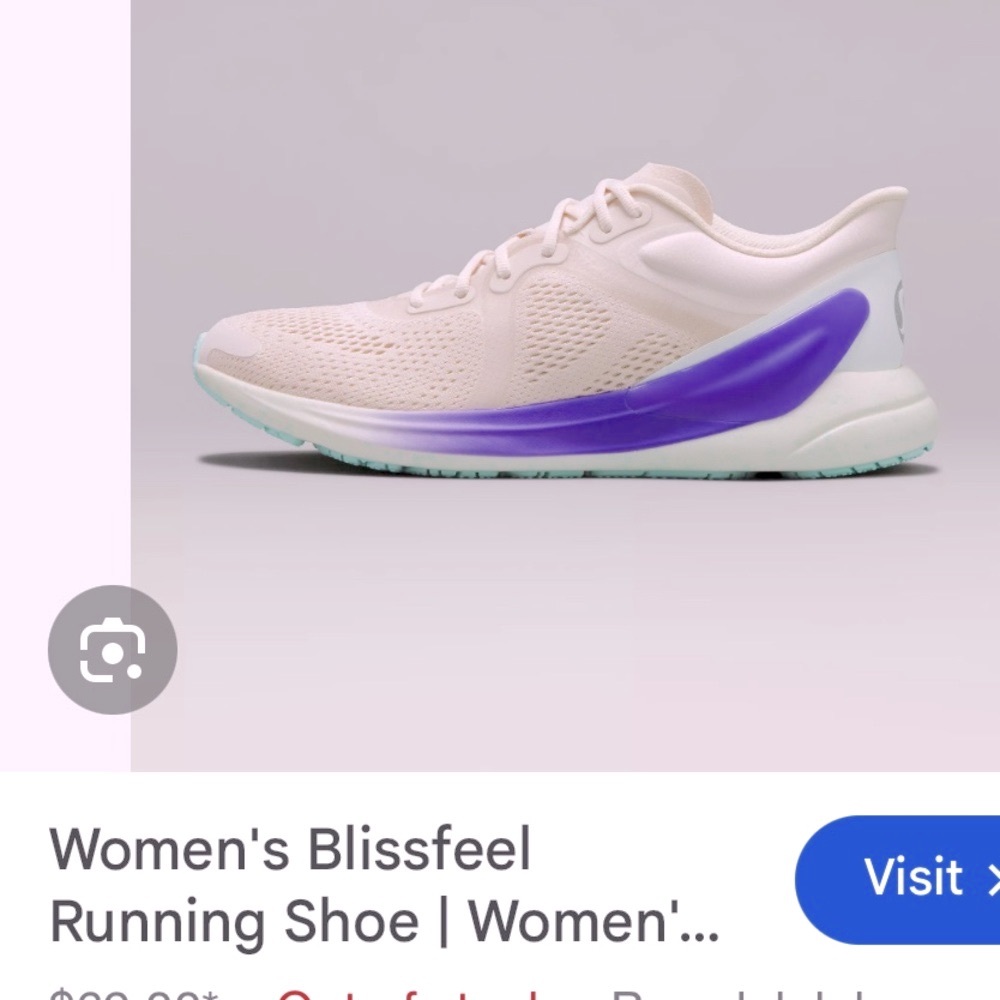 Lululemon Women's Blissfeel Running Shoe - Cream and Purple - Picture 3 of 12